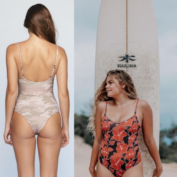 New acacia swimwear hina isle XL orchid fullpiece swim suit navy pink hawaiian - Picture 5 of 14